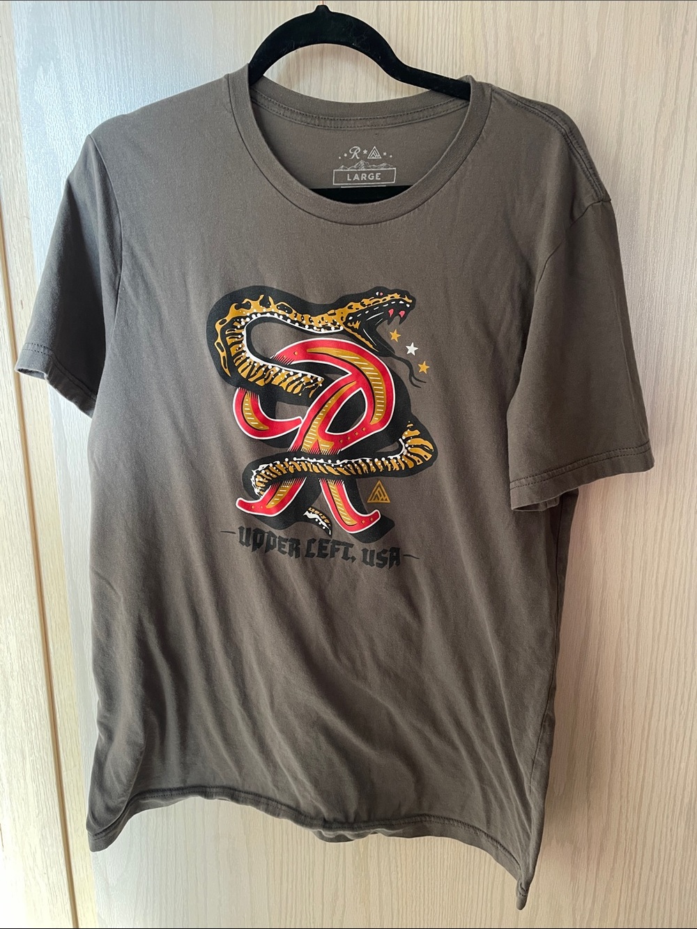 Olive Short-Sleeve Snake Graphic Tee